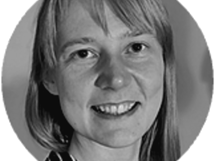 Portrait of a smiling woman.