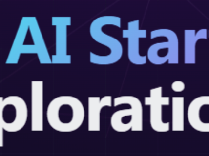 Banner with text "AI Startup Exploration Day" and partner logos